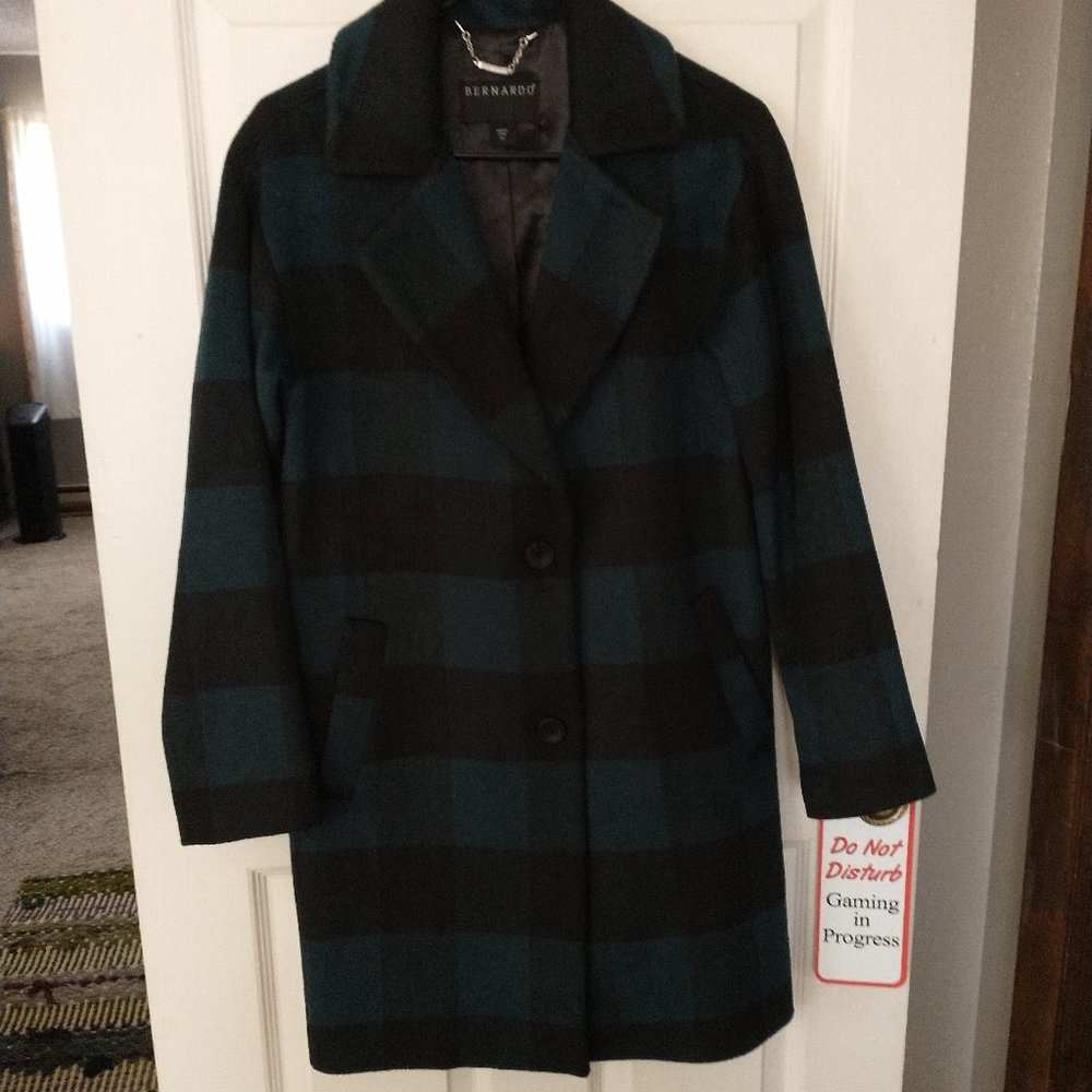 Bernardo Plaid Coat - NWOT